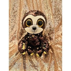 Ty FLIPPABLES Sequins DANGLER the Sloth 9” Size Stuffed Plush Toy P12